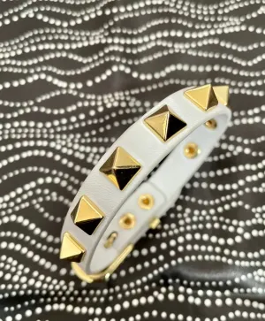 Rivet Bracelet - White