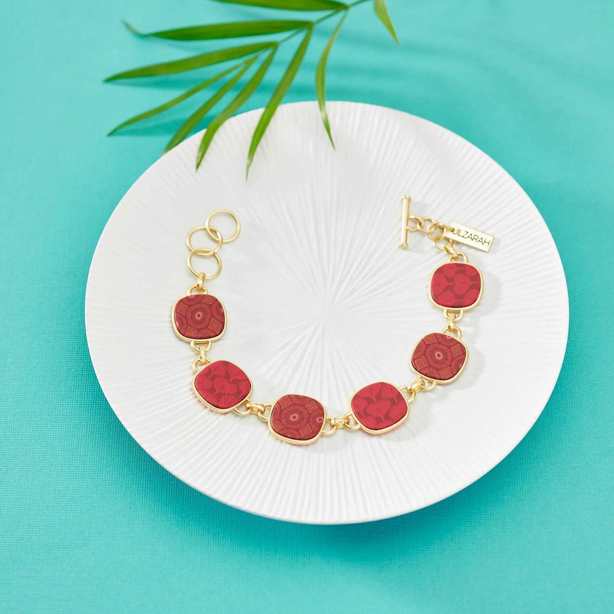 Savannah Red Reversible Coin Bracelet