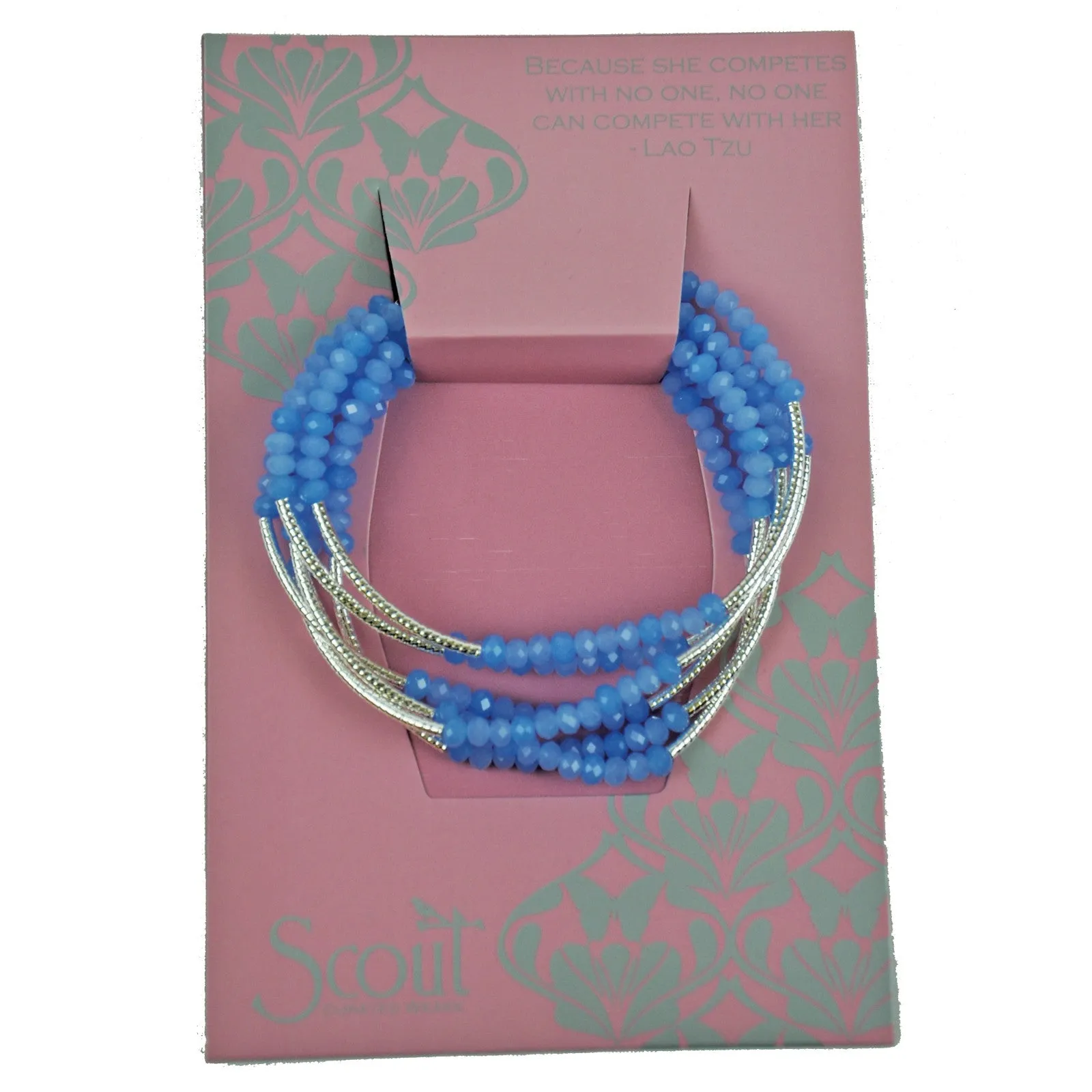 Scout Crystal Wrap Bracelet Necklace-Periwinkle/Silver