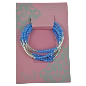 Scout Crystal Wrap Bracelet Necklace-Periwinkle/Silver