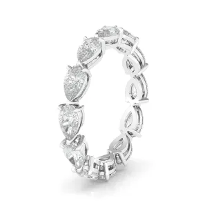 Sideways Pear Diamond Eternity Band