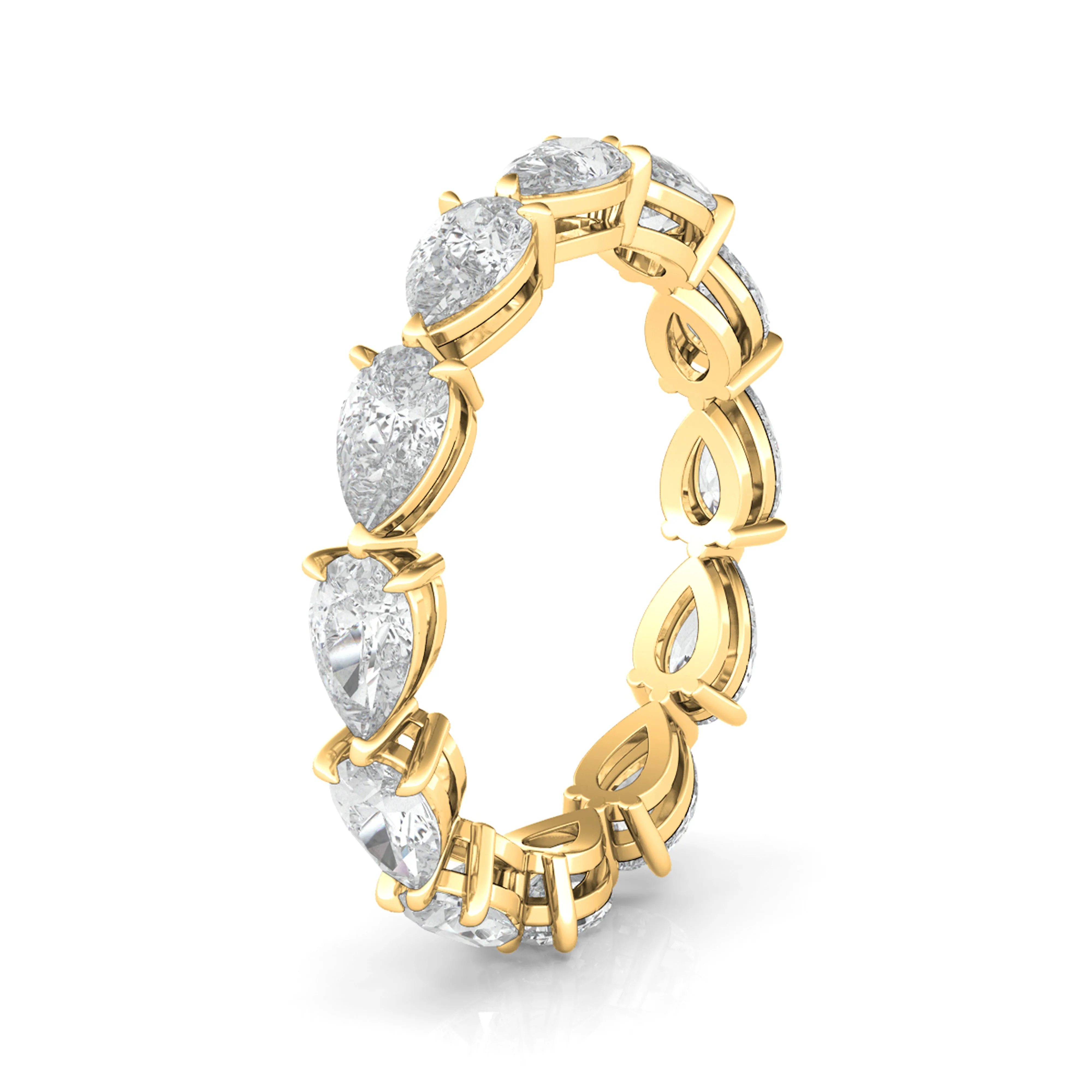 Sideways Pear Diamond Eternity Band