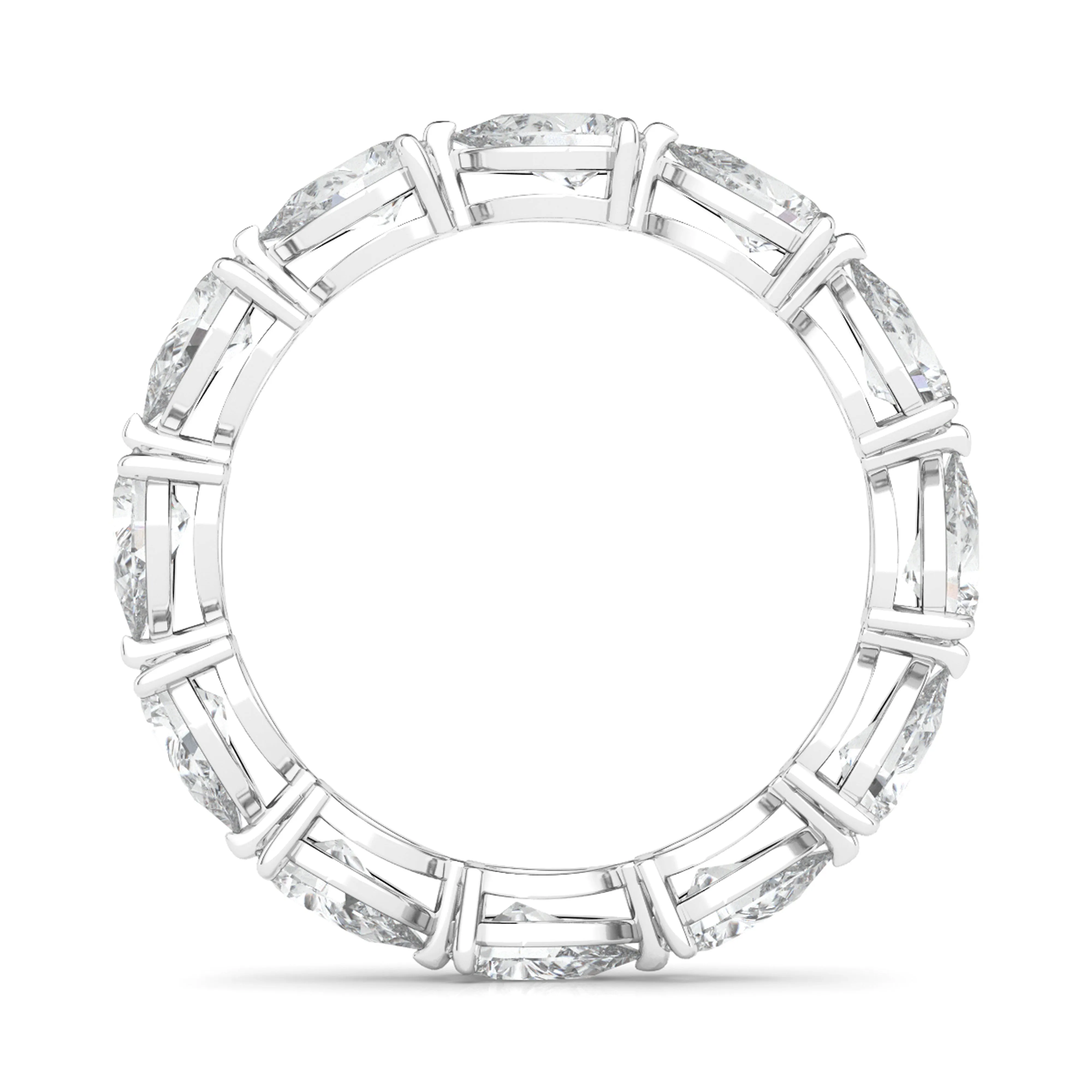 Sideways Pear Diamond Eternity Band