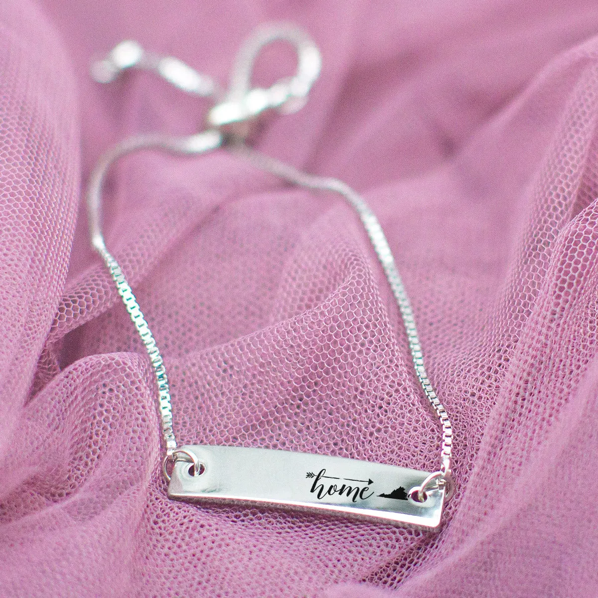 Silver Home is Virginia Adjustable Bar Bracelet