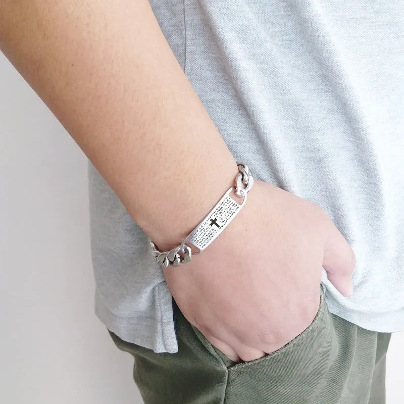 Simple titanium steel bracelet