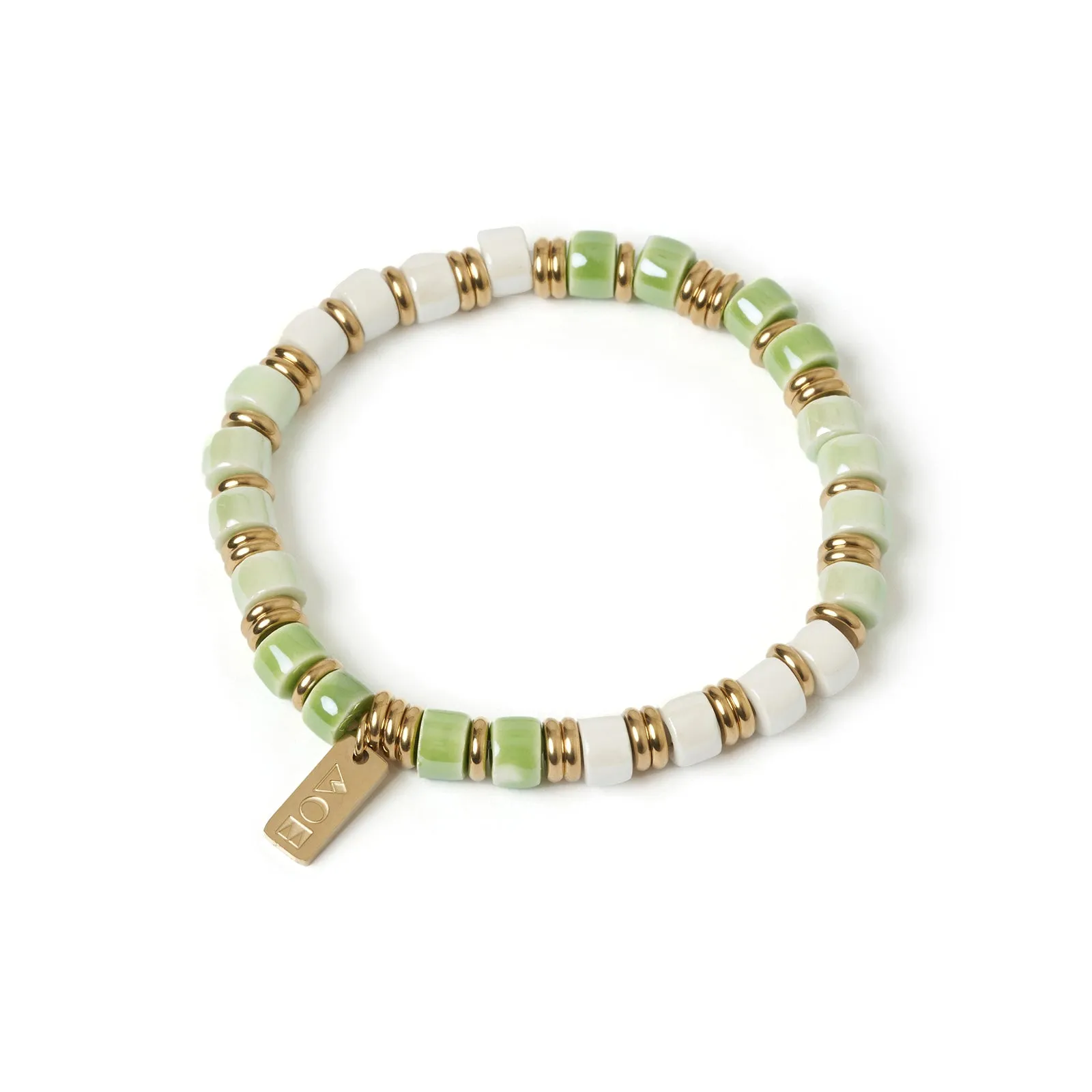 Skylar Ceramic and Gold Bracelet - Mint