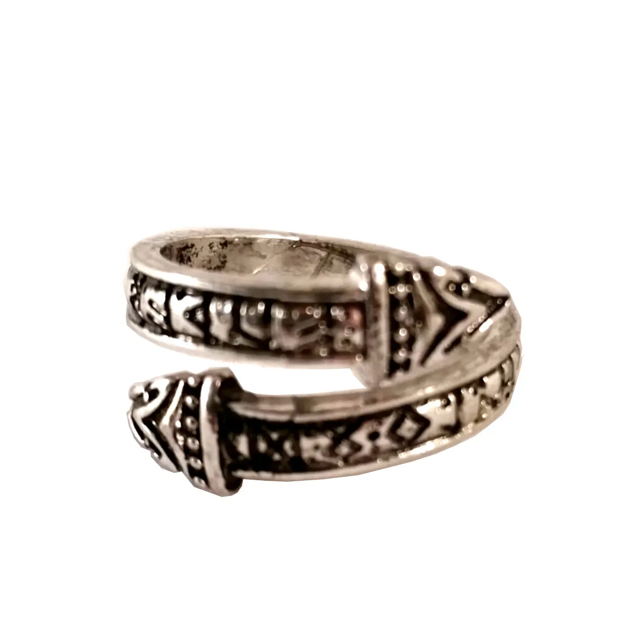 Snake Ring Silver Runes Viking Celtic Norse