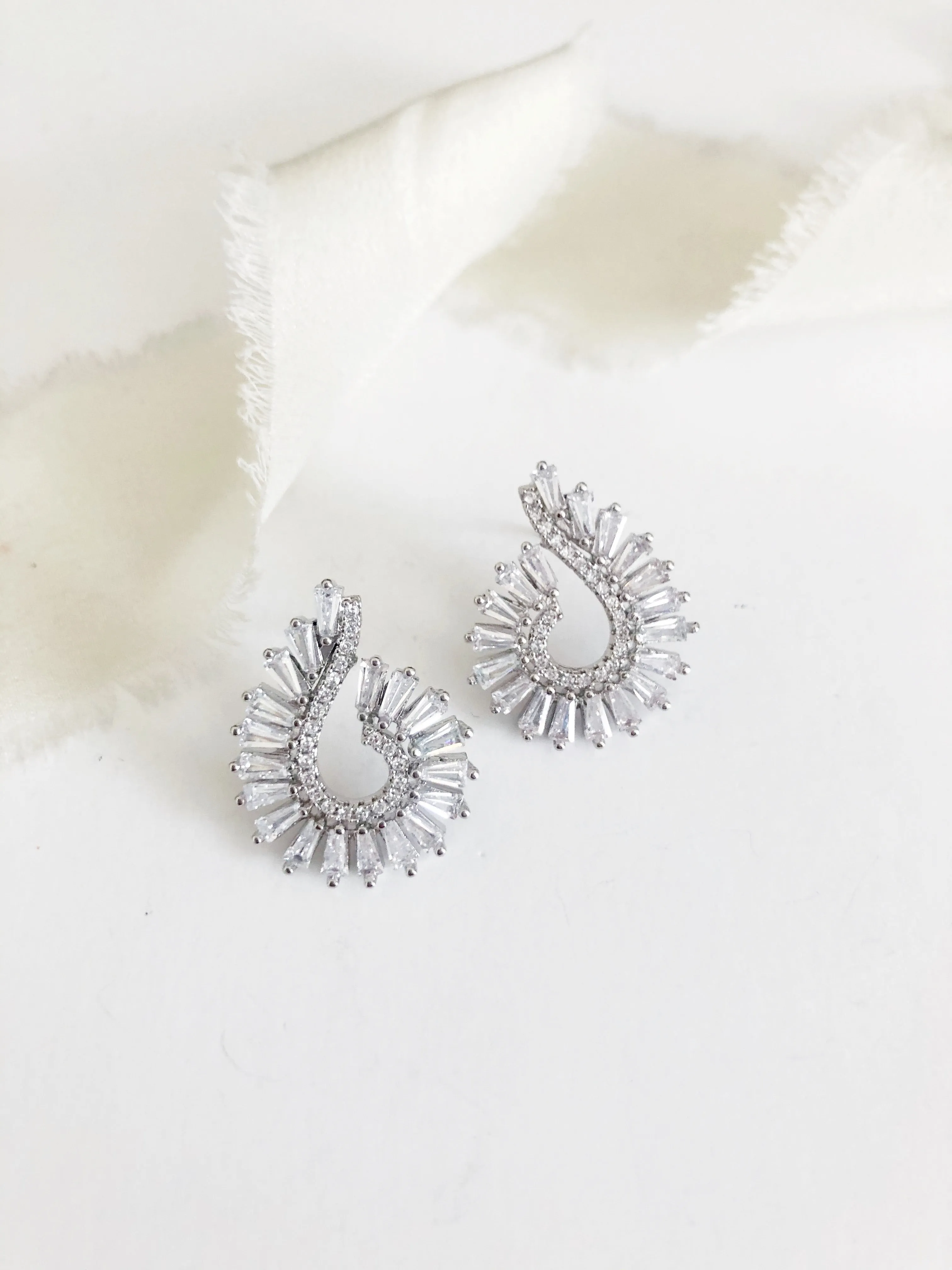 Soleil Diamond Stud Earrings