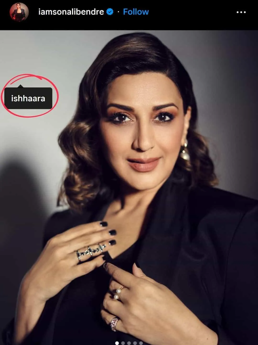 Sonali Bendre In Pearl Drop Earrings