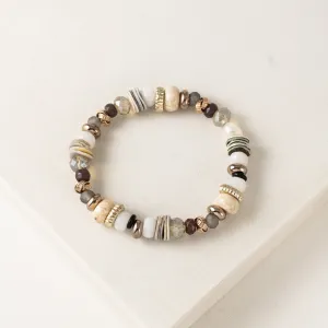 Sorrento Mixed Beaded Stretch Bracelet Stone