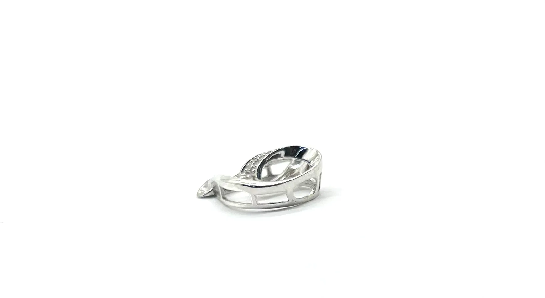 Sterling Silver Diamond Heart Pendant