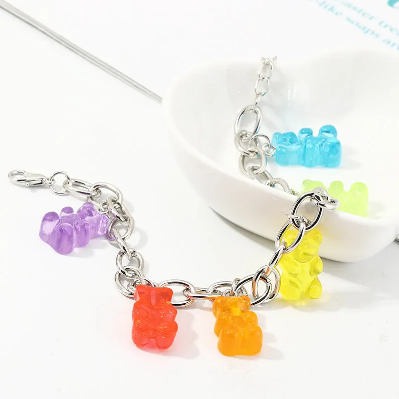 Sweet Candy Bear Pendant Bracelet