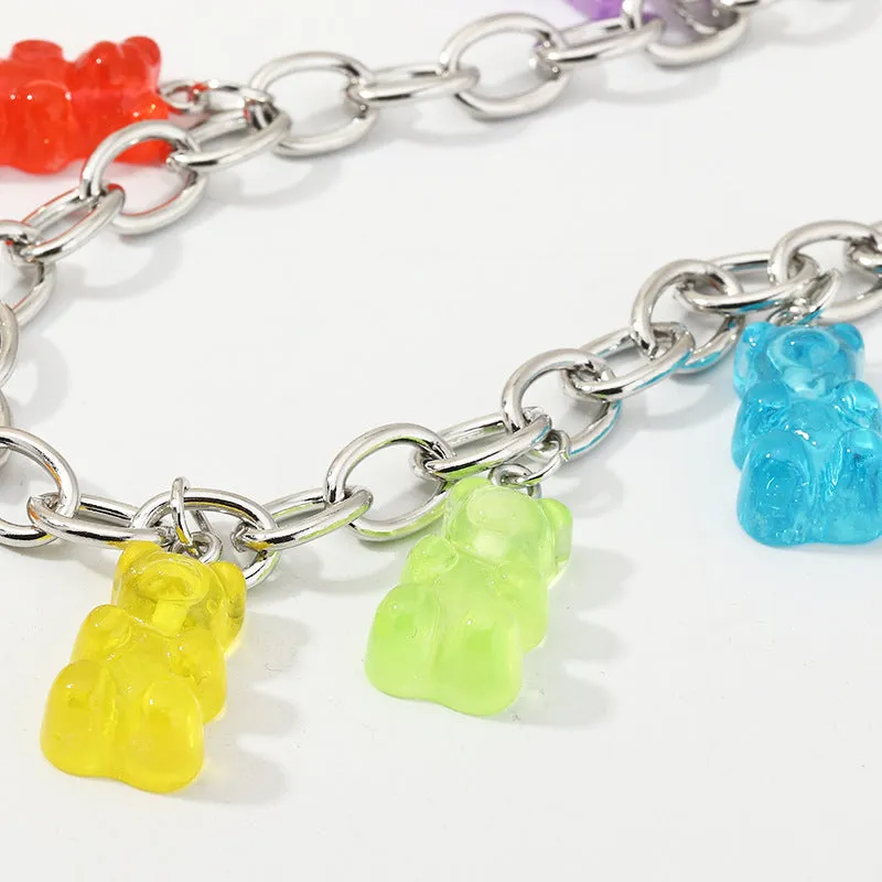 Sweet Candy Bear Pendant Bracelet