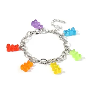 Sweet Candy Bear Pendant Bracelet