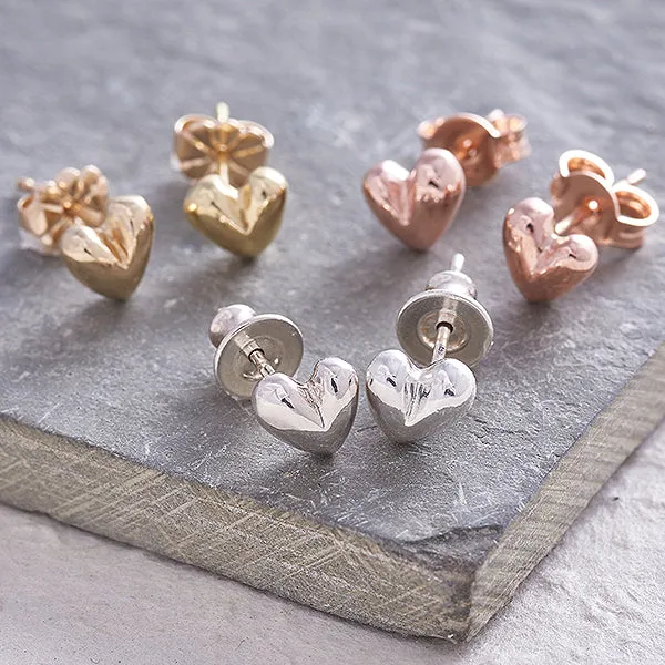 Sweetheart Silver Stud Earrings