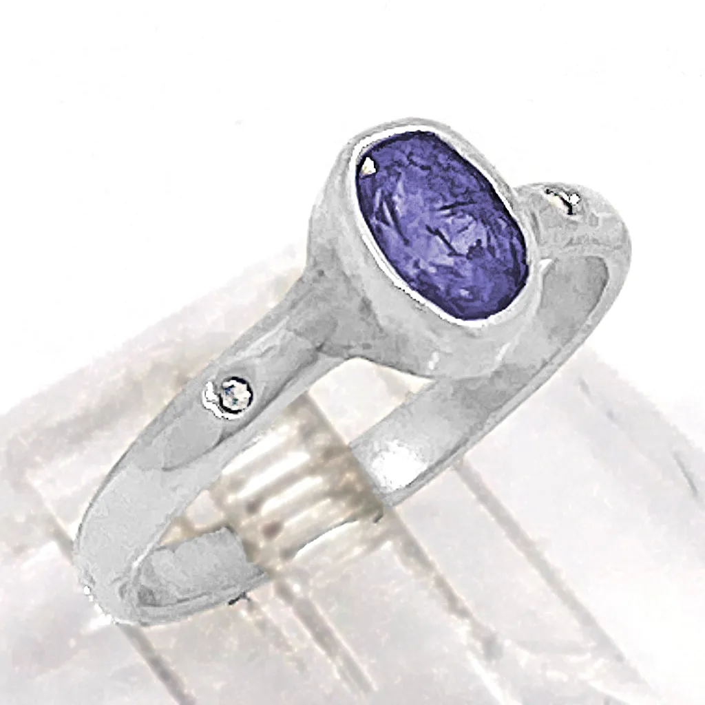 Tanzanite & Diamonds Ring (size 9)