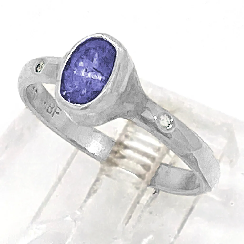 Tanzanite & Diamonds Ring (size 9)