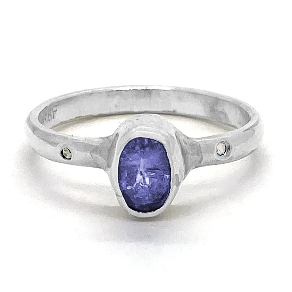 Tanzanite & Diamonds Ring (size 9)