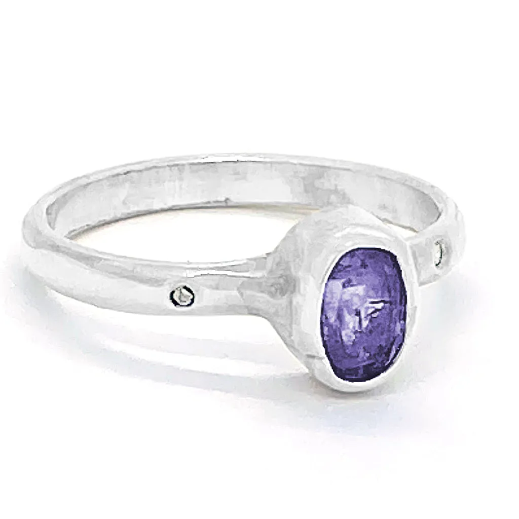 Tanzanite & Diamonds Ring (size 9)