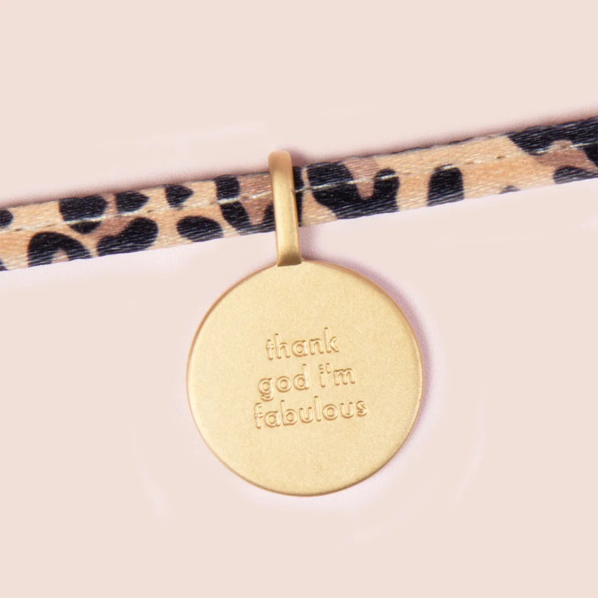 Thank God I’m Fabulous Charm Tie Bracelet