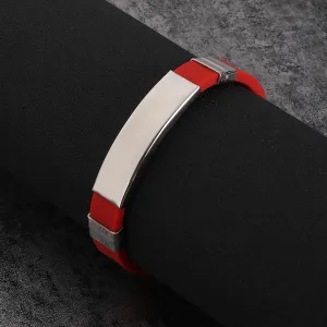 Titanium steel silicone bracelet for couples