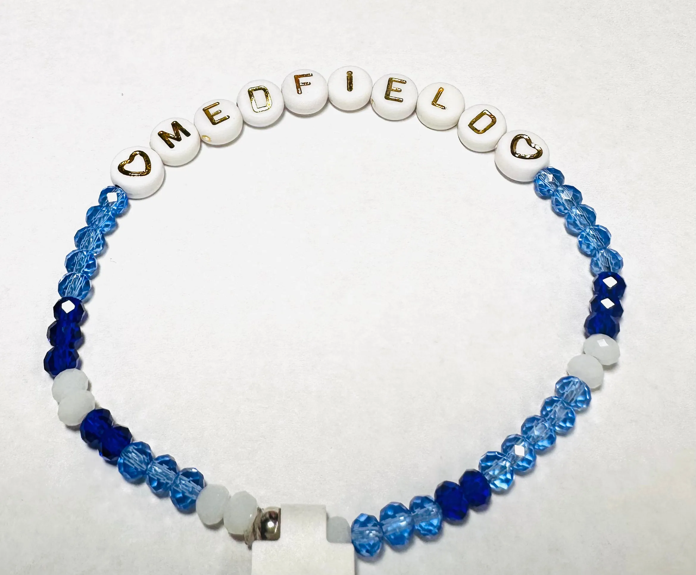 Townie Bracelet, School Pride Bracelet, Name Bracelet/Holliston Bracelet/Medway Bracelet/Milford Bracelet