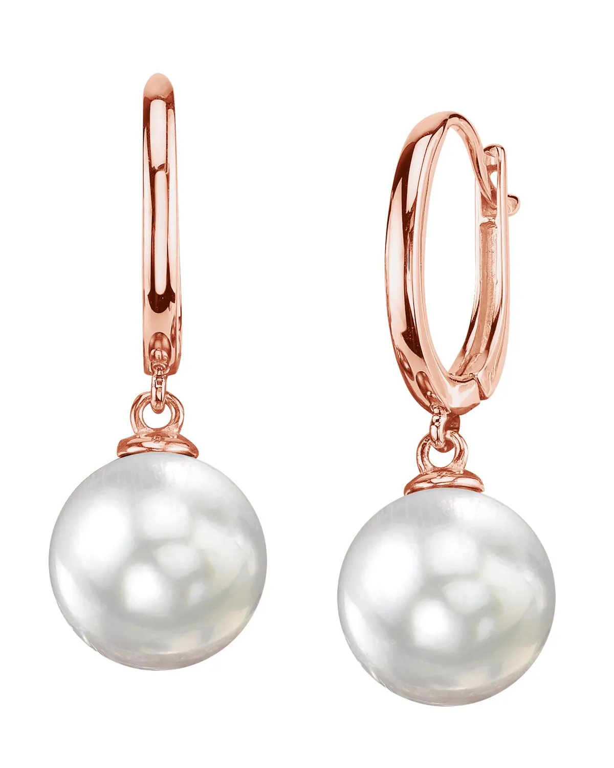 White South Sea Glissade Pearl Hoop Earrings