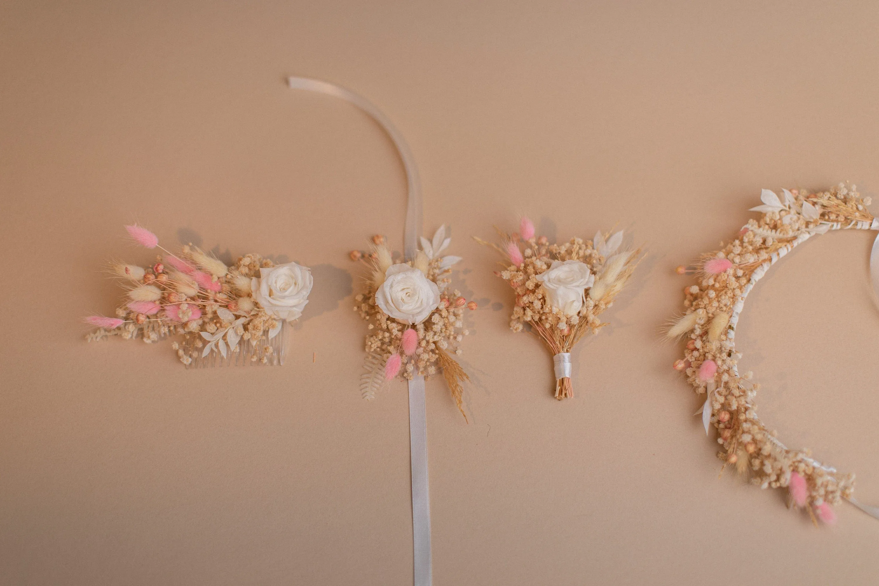 Wildflower Pastel Bridal Comb / Wedding Hair Accessory