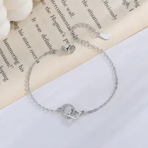 Women's Personalized Design Square Ring Bracelet