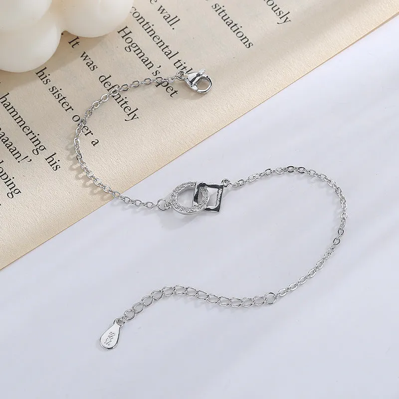 Women's Personalized Design Square Ring Bracelet