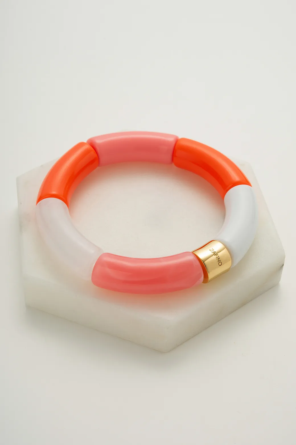 Zafino Tube Bangle Gold Coral