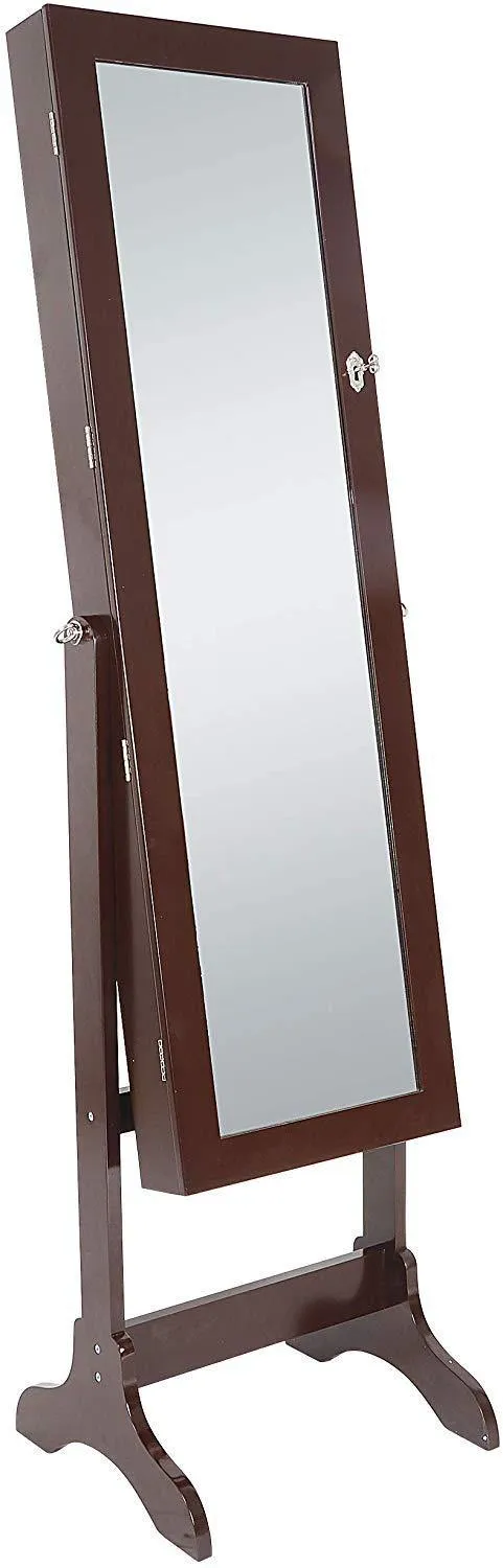 ZENY™ Lockable Jewelry Cabinet Jewelry Armoire with Full Mirror Jewelry Storage